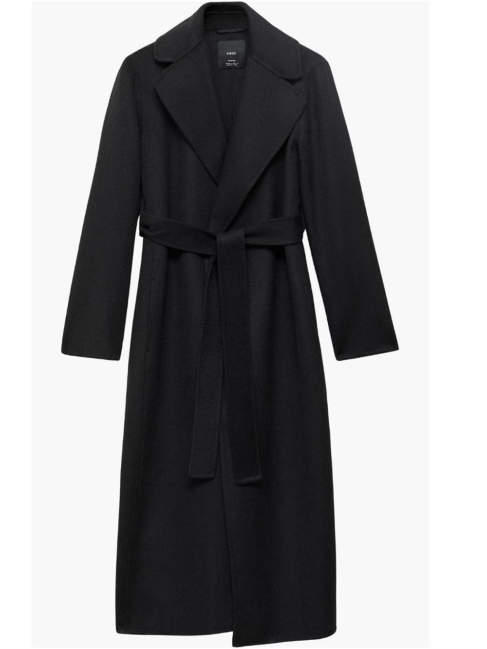 Mango Hand Made Wool Blend Wrap Coat